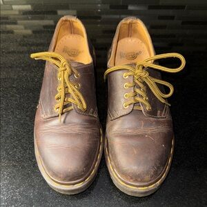 Vintage Dr Martens Made in England Leather Upper Air Cushion 3-Eye Oxfords